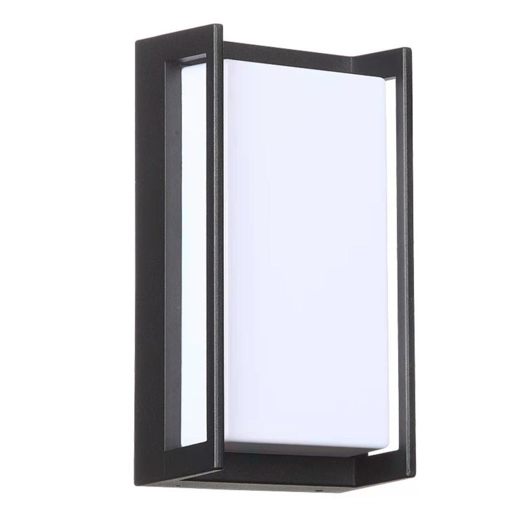 Aplique de pared rectangular LED para exteriores, impermeable, de ABS, para jardín, diseño moderno y sencillo