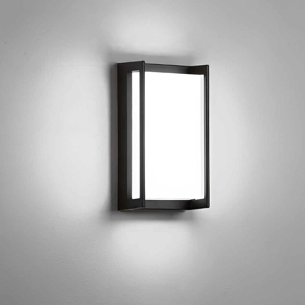 Modern Simplicity Rectangular ABS LED Waterproof Outdoor Wall Sconce Lamp For Garden