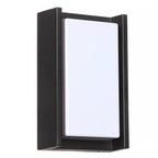 Aplique de pared rectangular LED para exteriores, impermeable, de ABS, para jardín, diseño moderno y sencillo