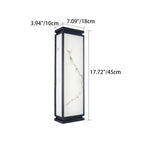 Lámpara de pared LED impermeable para exterior con pantalla de imitación mármol y acero inoxidable, estilo chino tradicional, para jardín