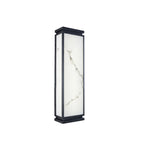 Lámpara de pared LED impermeable para exterior con pantalla de imitación mármol y acero inoxidable, estilo chino tradicional, para jardín
