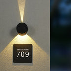 Lámpara de pared LED impermeable para patio al aire libre, moderna, minimalista, redonda, de aluminio, con iluminación superior e inferior