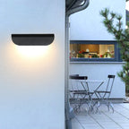 Modern Minimalist Curved Aluminum LED Waterproof Wall Sconce Lamp For Outdoor Patio