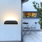 Modern Minimalist Curved Aluminum LED Waterproof Wall Sconce Lamp For Outdoor Patio