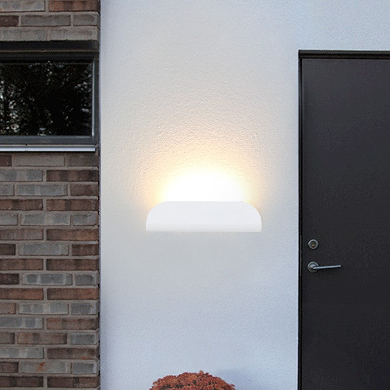 Modern Minimalist Curved Aluminum LED Waterproof Wall Sconce Lamp For Outdoor Patio
