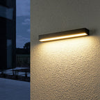 Lámpara de pared LED impermeable de tira larga de aluminio de simplicidad moderna para patio exterior