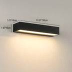 Lámpara de pared LED impermeable de tira larga de aluminio de simplicidad moderna para patio exterior