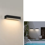 Lámpara de pared LED impermeable de tira larga de aluminio de simplicidad moderna para patio exterior