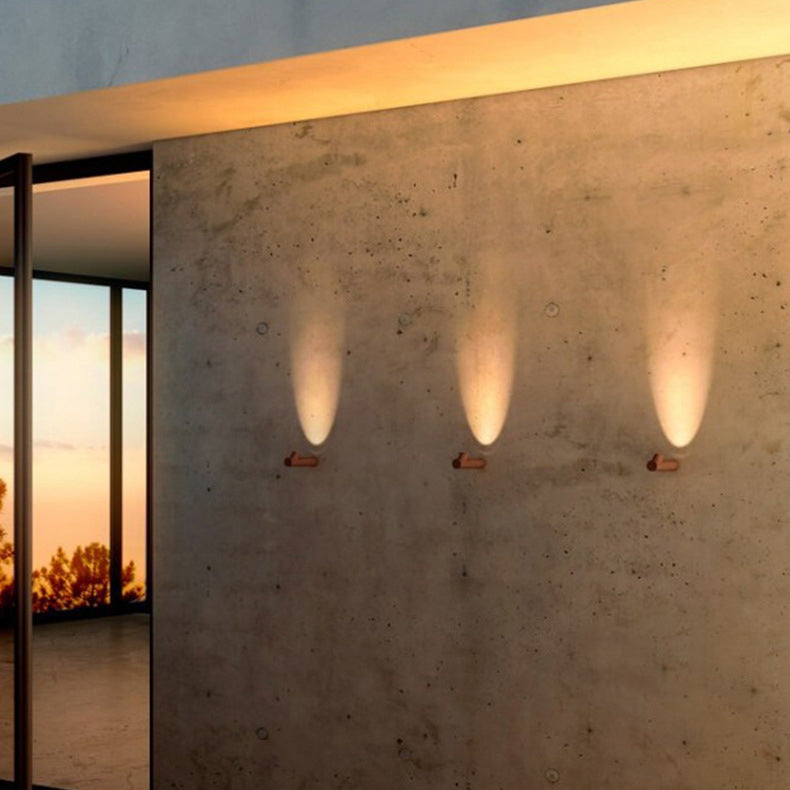 Lámpara LED de pared impermeable moderna minimalista de aluminio y bambú anudado para patio exterior