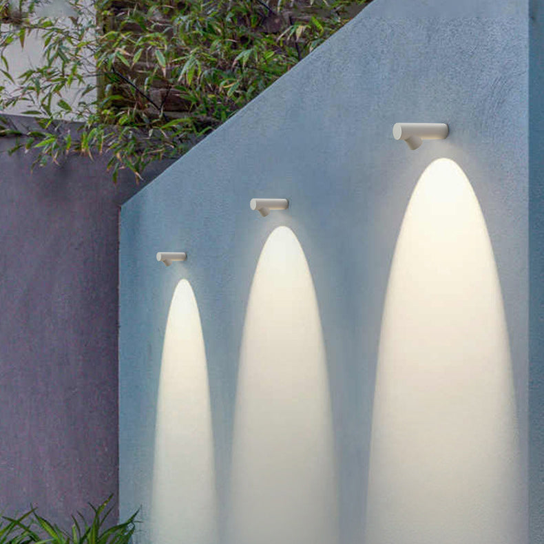 Lámpara LED de pared impermeable moderna minimalista de aluminio y bambú anudado para patio exterior