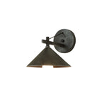Lámpara de pared de exterior impermeable contemporánea nórdica de hierro geométrico cónico de 1 luz para jardín