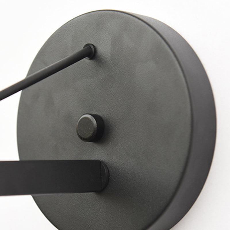 Lámpara de pared de exterior impermeable contemporánea nórdica de hierro geométrico cónico de 1 luz para jardín