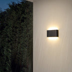 Lámpara aplique de pared exterior LED rectangular de aluminio, minimalista moderna e impermeable para patio exterior