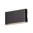 Lámpara aplique de pared exterior LED rectangular de aluminio, minimalista moderna e impermeable para patio exterior