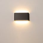 Lámpara aplique de pared exterior LED rectangular de aluminio, minimalista moderna e impermeable para patio exterior