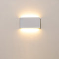 Lámpara aplique de pared exterior LED rectangular de aluminio, minimalista moderna e impermeable para patio exterior