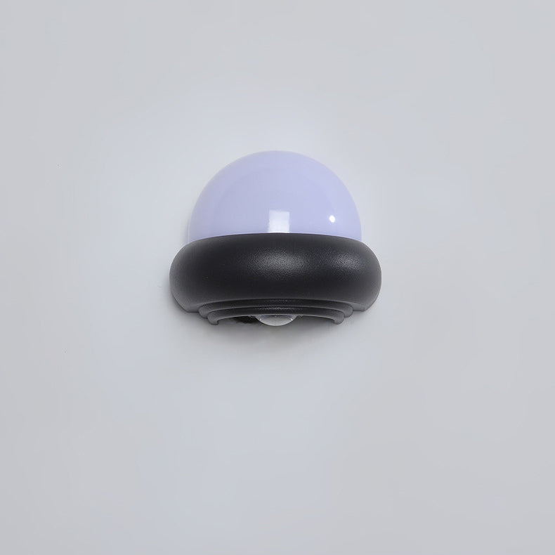 Lámpara de pared LED elíptica impermeable de aluminio, estilo nórdico contemporáneo, para exteriores y jardín