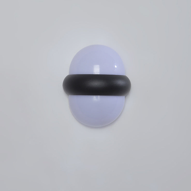 Lámpara de pared LED elíptica impermeable de aluminio, estilo nórdico contemporáneo, para exteriores y jardín