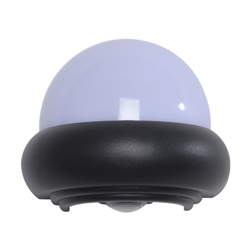 Lámpara de pared LED elíptica impermeable de aluminio, estilo nórdico contemporáneo, para exteriores y jardín