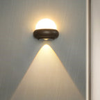 Lámpara de pared LED elíptica impermeable de aluminio, estilo nórdico contemporáneo, para exteriores y jardín