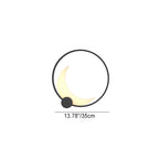 Contemporary Simplicity Geometric Circle Ring Stainless Steel Acrylic LED Solar Outdoor Wall Sconce Lamp For Garden