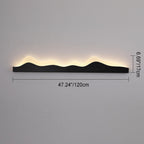 Traditional Chinese Zen Mountain Peak Iron Acrylic LED Waterproof Outdoor Wall Sconce Lamp For Garden