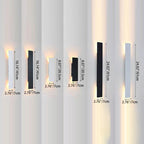 Modern Minimalist Long Strip Aluminum Acrylic LED Waterproof Wall Sconce Lamp For Outdoor Patio