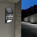 Lámpara de pared LED moderna, minimalista, solar, impermeable, trapezoidal, de ABS, PC y acero inoxidable para exteriores