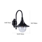 Contemporary Industrial Waterproof Horn Shape Round Cone Aluminum Acrylic 1-Light Wall Sconce Lamp For Outdoor
