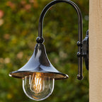 Contemporary Industrial Waterproof Horn Shape Round Cone Aluminum Acrylic 1-Light Wall Sconce Lamp For Outdoor
