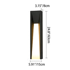 Lámpara de pared exterior LED rectangular de acrílico y acero inoxidable, impermeable, minimalista moderna para jardín