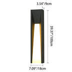Lámpara de pared exterior LED rectangular de acrílico y acero inoxidable, impermeable, minimalista moderna para jardín