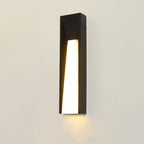 Lámpara de pared exterior LED rectangular de acrílico y acero inoxidable, impermeable, minimalista moderna para jardín
