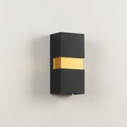 Aplique de pared LED de exterior moderno, minimalista, impermeable, con forma de cubo de aluminio para patio exterior