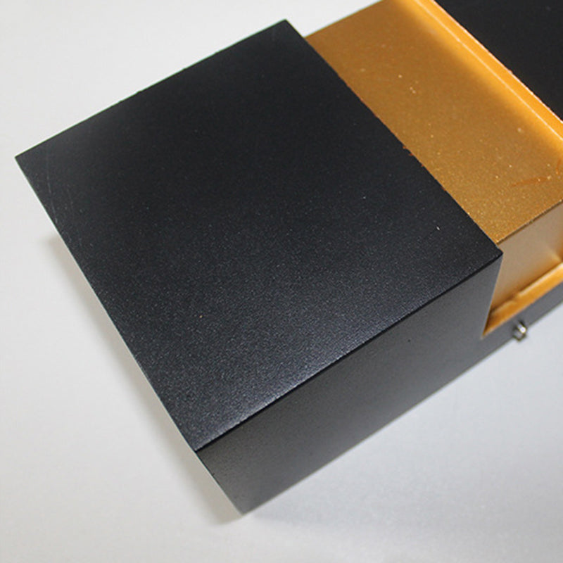 Aplique de pared LED de exterior moderno, minimalista, impermeable, con forma de cubo de aluminio para patio exterior