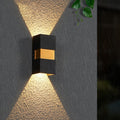 Aplique de pared LED de exterior moderno, minimalista, impermeable, con forma de cubo de aluminio para patio exterior