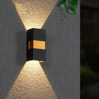 Aplique de pared LED de exterior moderno, minimalista, impermeable, con forma de cubo de aluminio para patio exterior