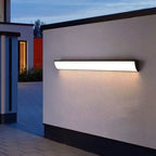 Moderna Lámpara de Pared LED Rectangular Minimalista Impermeable de Aluminio y Acrílico para Exterior de Jardín