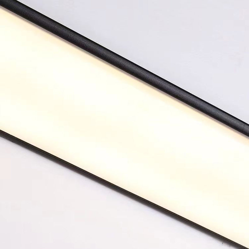 Moderna Lámpara de Pared LED Rectangular Minimalista Impermeable de Aluminio y Acrílico para Exterior de Jardín