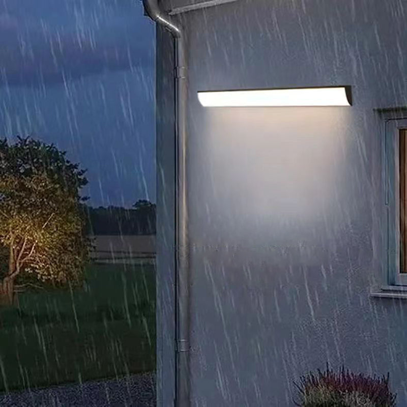 Moderna Lámpara de Pared LED Rectangular Minimalista Impermeable de Aluminio y Acrílico para Exterior de Jardín