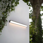 Moderna Lámpara de Pared LED Rectangular Minimalista Impermeable de Aluminio y Acrílico para Exterior de Jardín