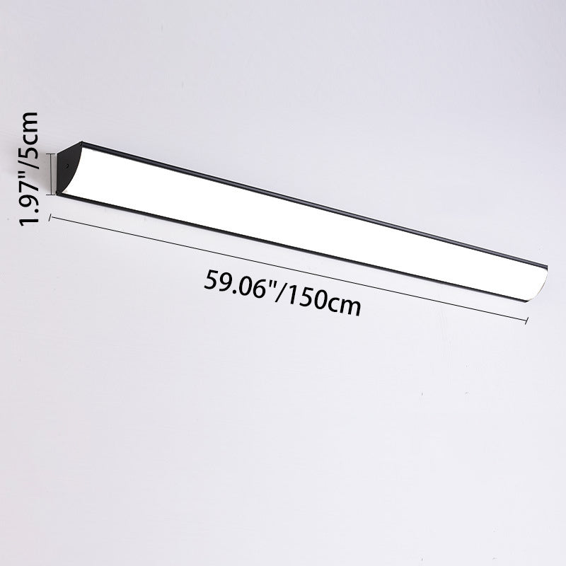 Moderna Lámpara de Pared LED Rectangular Minimalista Impermeable de Aluminio y Acrílico para Exterior de Jardín
