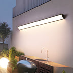 Moderna Lámpara de Pared LED Rectangular Minimalista Impermeable de Aluminio y Acrílico para Exterior de Jardín