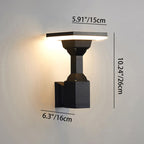 Modern Art Deco Waterproof Round Square Aluminum Silicone PC LED Outdoor Wall Sconce Lamp For Outdoor Patio