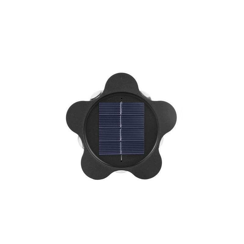Modern Art Deco Star Waterproof Solar ABS & Acrylic LED Outdoor Wall Sconce Lamp For Outdoor Patio