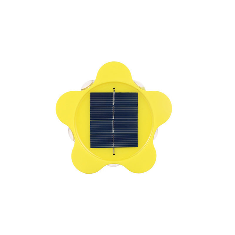 Modern Art Deco Star Waterproof Solar ABS & Acrylic LED Outdoor Wall Sconce Lamp For Outdoor Patio