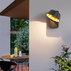 Lámpara de pared LED contemporánea, impermeable, giratoria, de aluminio y cristal, para patio exterior