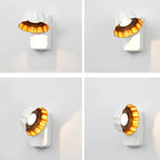 Lámpara de pared LED contemporánea, impermeable, giratoria, de aluminio y cristal, para patio exterior