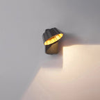 Lámpara de pared LED contemporánea, impermeable, giratoria, de aluminio y cristal, para patio exterior