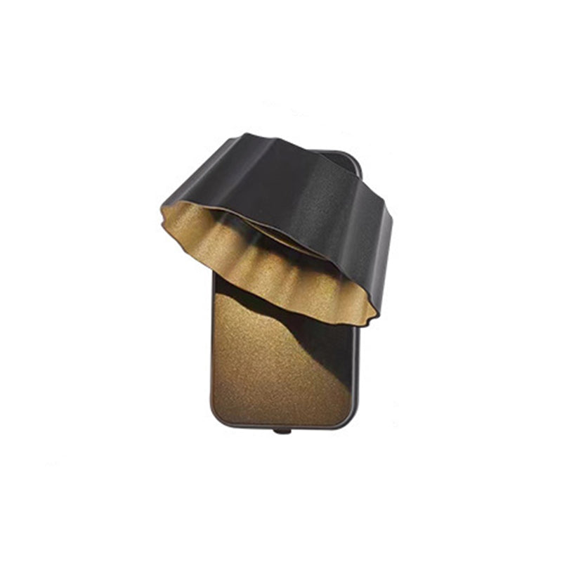 Lámpara de pared LED contemporánea, impermeable, giratoria, de aluminio y cristal, para patio exterior